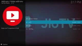 jiotv add-on